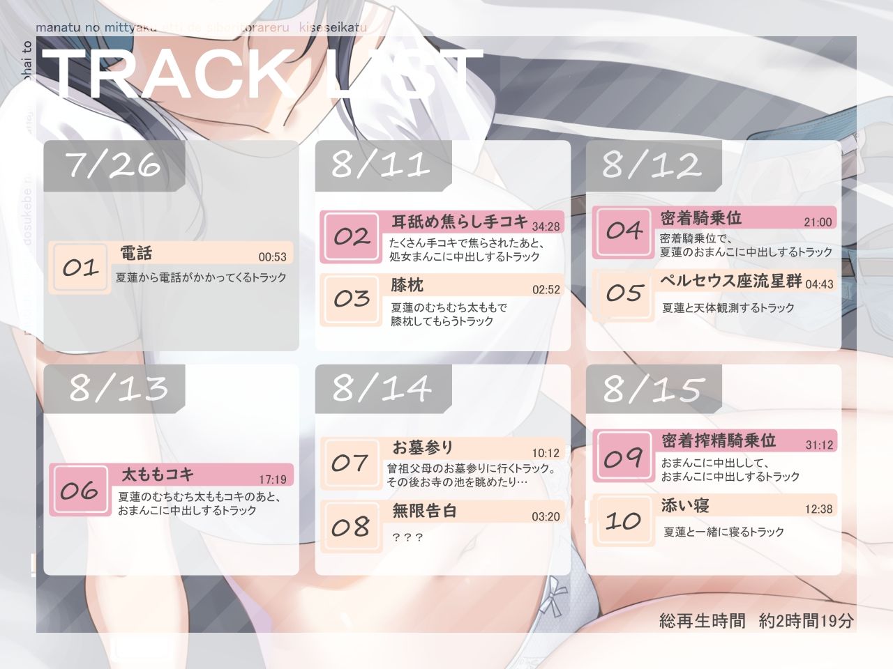 サンプル画像4:むちむちドスケベな幼馴染後輩に、真夏の密着えっちで搾られまくる帰省性活 CV砂糖しお(G線上の牡丹雪) [d_250860]