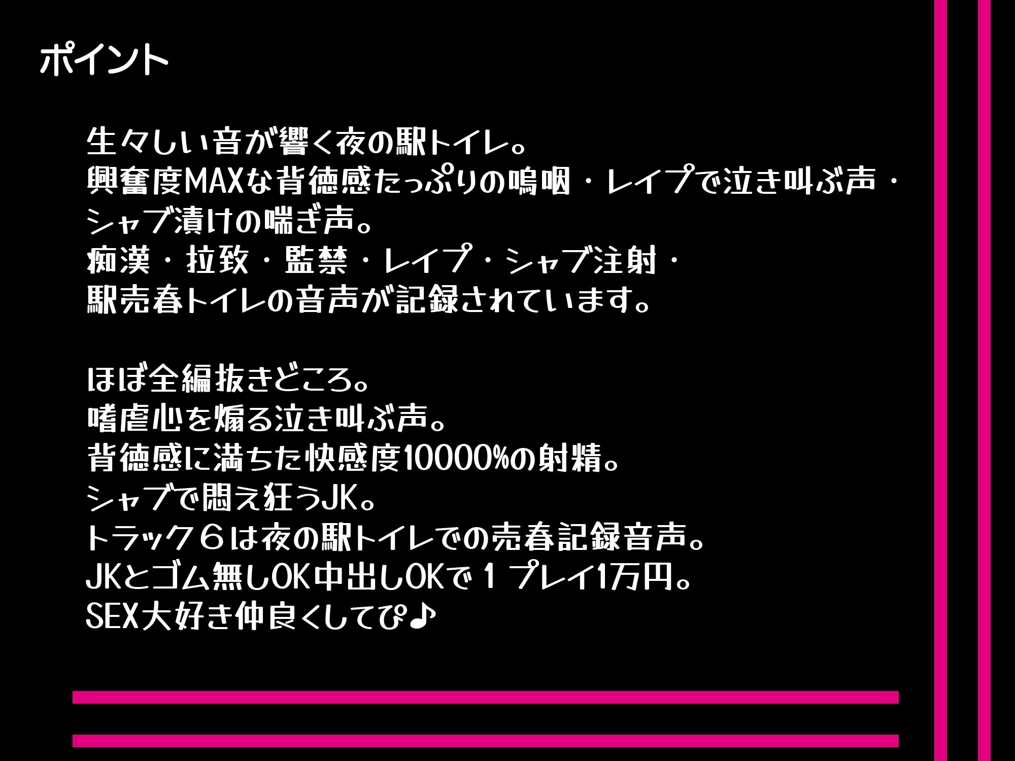 サンプル画像1:2時間00分20秒-JK拉致レ●プ・痴●・シャブ漬・ハメ撮り・駅売春トイレ(にゃんこフェチ) [d_250932]