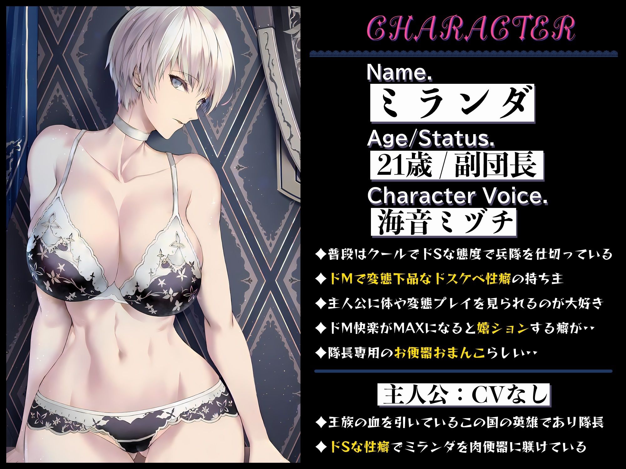 サンプル画像2:クールな副隊長は、性格破綻者のドМ下品な変態女(ドM女史団) [d_251292]