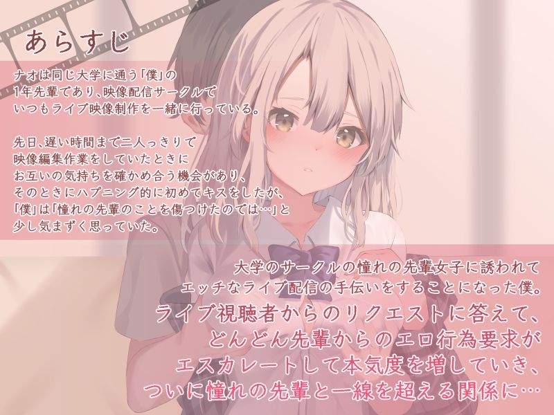 サンプル画像3:憧れのナオ先輩が、僕を熱く誘惑したエッチなライブ配信制作(どろっぷす！) [d_251582]