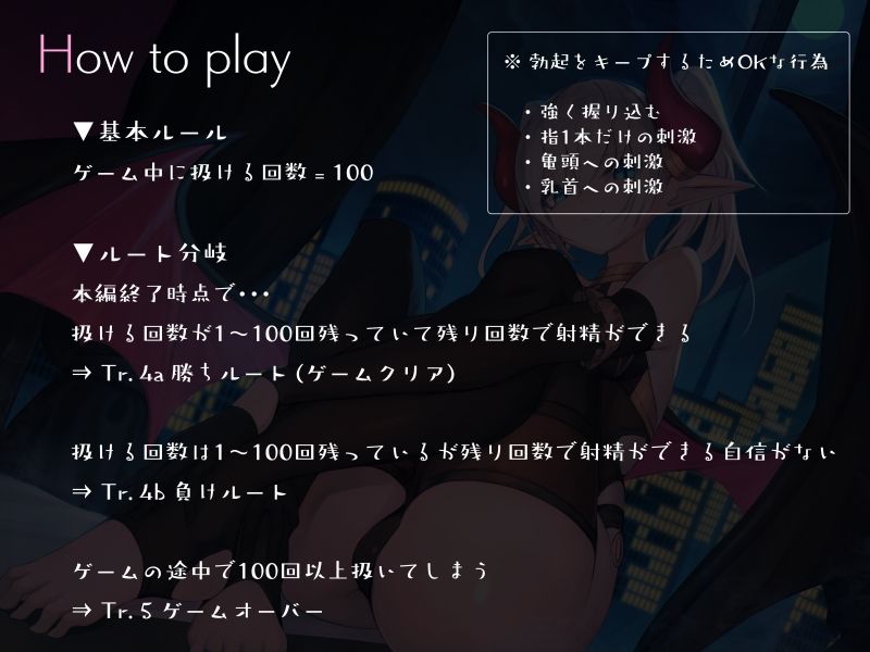 サンプル画像2:意地悪サキュバスの百回しか扱かせてもらえない限界焦らし誘惑オナサポゲーム(シルトクレーテ) [d_252685]