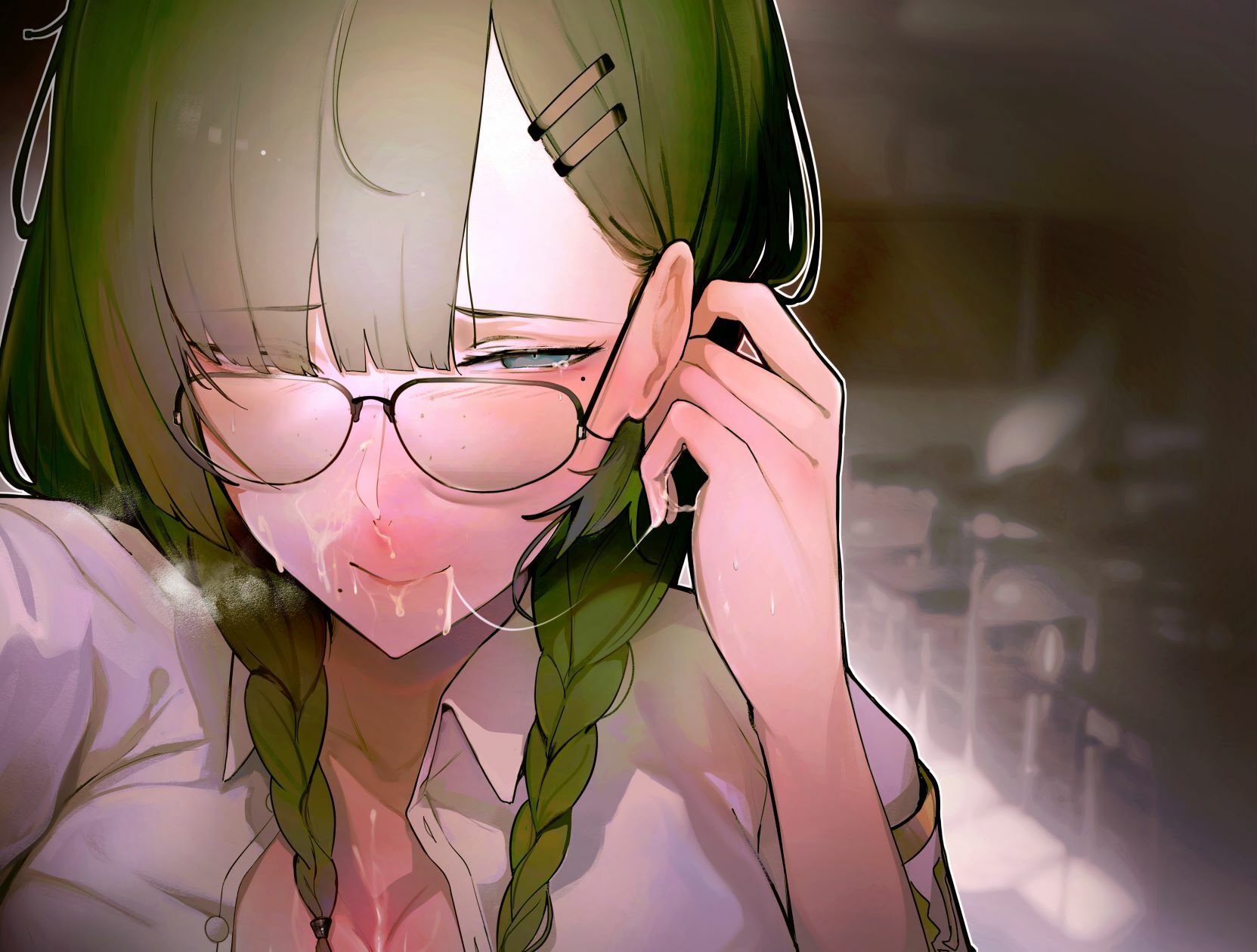 サンプル画像4:【甘おほ声】クールでまじめなクラスの風紀委員が実はオナニー狂いのオホ声おまんこだった話(おほ声の館) [d_253100]