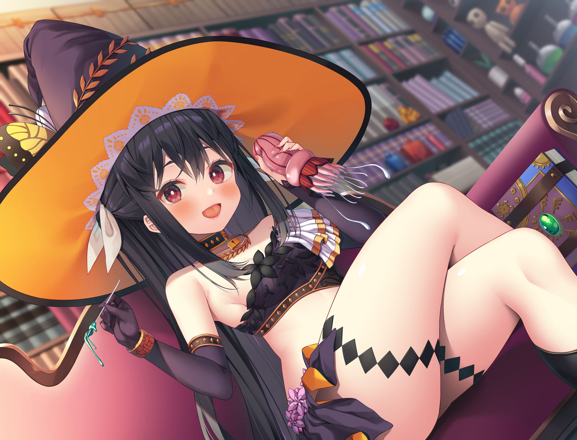 サンプル画像1:【触手オナホ・炭酸バスボム・密着スライム】禁断の魔女に拾われちゃったら癒やされ搾精ライフ確定！(Whisp) [d_254907]