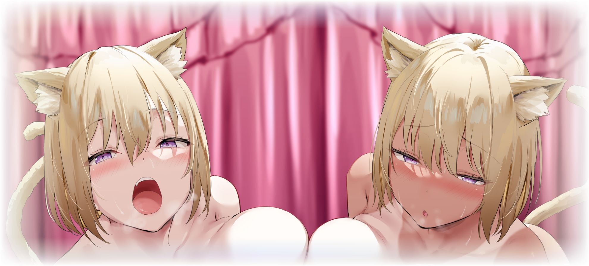 サンプル画像5:生意気ナツキはナツキに勝ちたい！ 〜どっちが本物！？ 手マンで確認→どっちもすぐイク雑魚ま〇こ（怒） 夢の中でも勝手にイっちゃう弱くて強気なボーイッシュ×2〜(ライオクライオ) [d_256686]