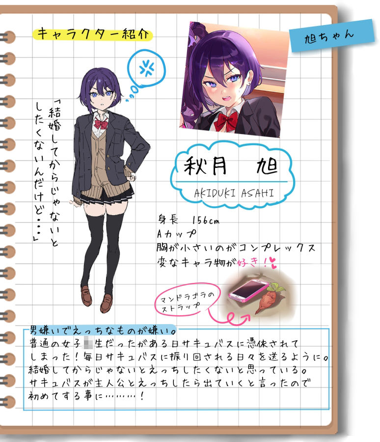 サンプル画像2:男嫌いの女子校生がサキュバスになってえっちしてしまう話し！(星乃めもり) [d_266534]