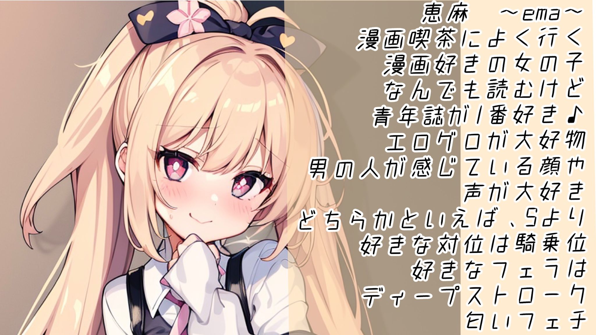 サンプル画像1:【ドM向けフェラ音声・ASMR】変態が変態さんへ送る変態のためのフェラ音声、なのです♪(しょこらであそーと) [d_267581]