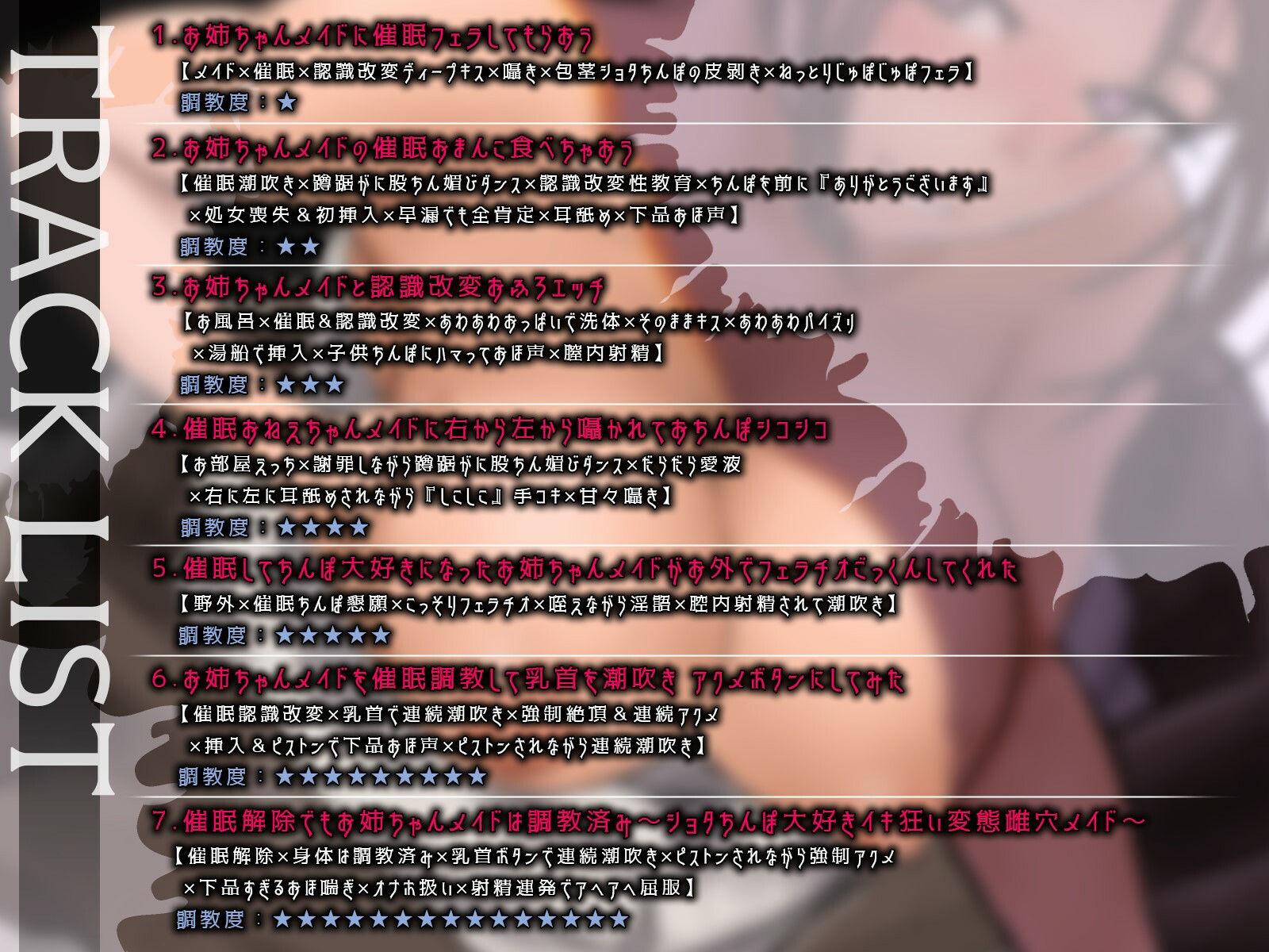 サンプル画像5:【オホ声・催●】お姉ちゃんメイドの乳首を連続潮吹きアクメボタンに改造するまで(BBQ-TIME) [d_267608]