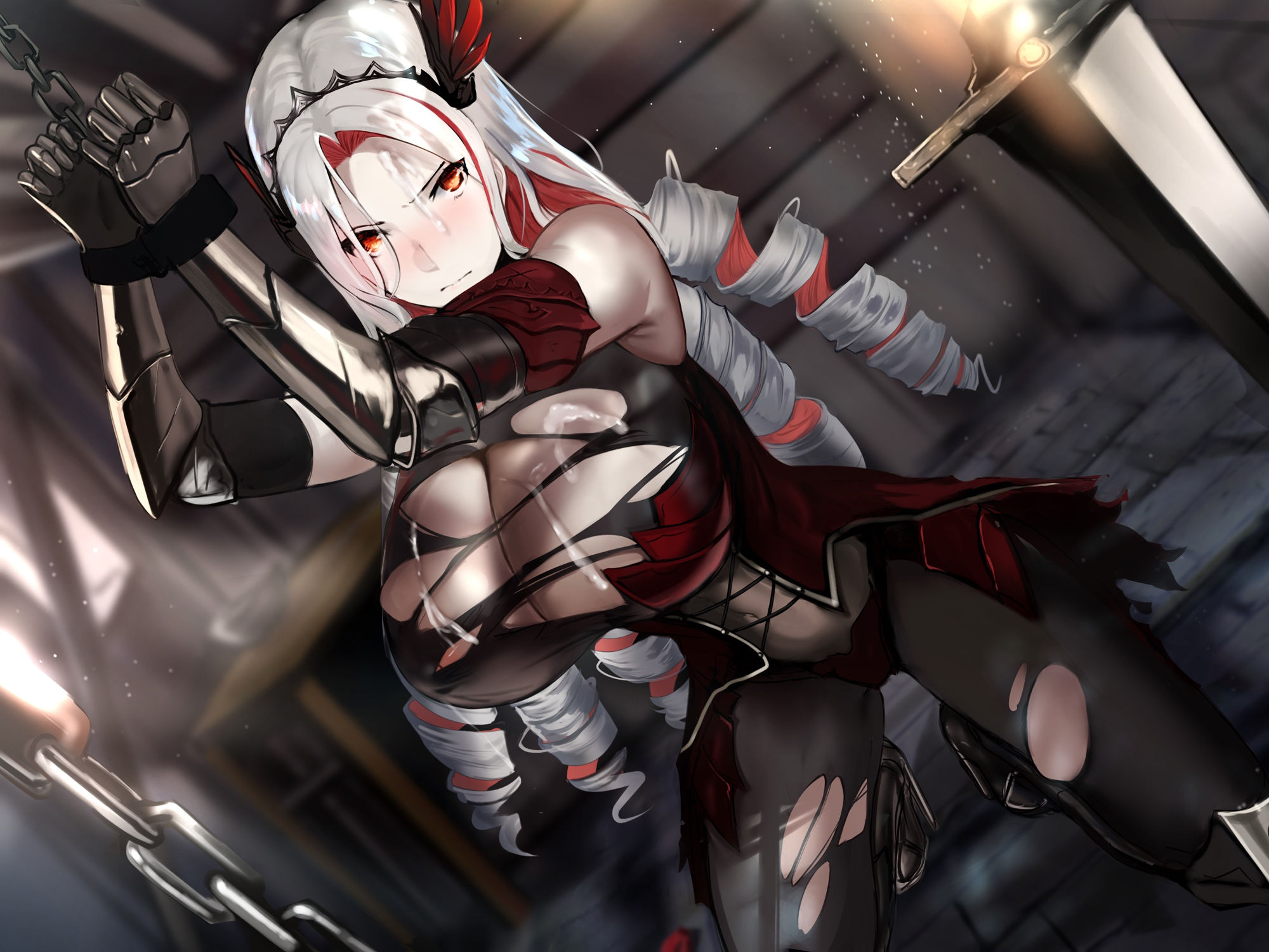 サンプル画像5:【KU100】高潔なる戦乙女の屈辱チンカス汚ちんぽ掃除〜新たな生贄、銀髪のノア〜(生ハメ堕ち部☆LACK) [d_268189]