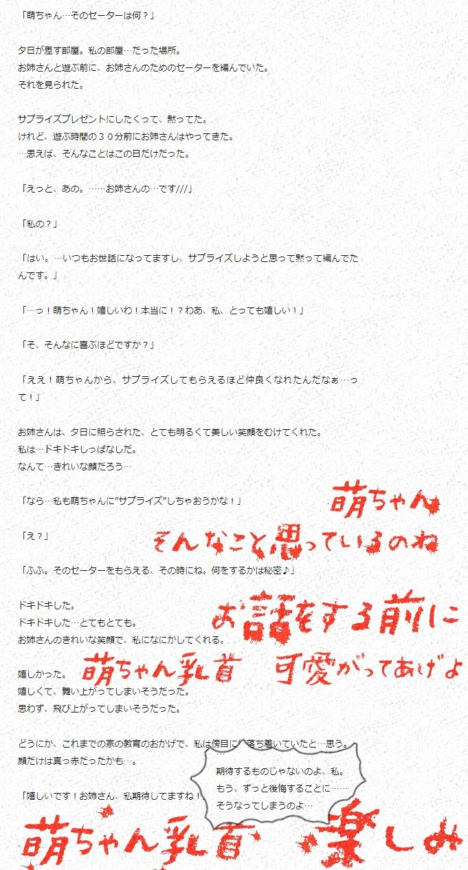 サンプル画像5:【乳首ボックス】セーターをくれたから乳首だけにして責めてイカセて乳首編み物で遊んであげよう！【滝沢萌（手芸大好きお嬢様）】(もちくび) [d_270751]