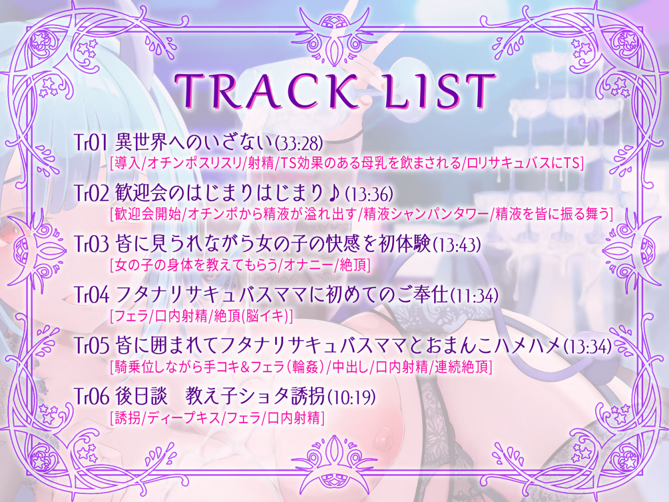 サンプル画像6:【強●TS/ロリサキュバス化】お姉様サキュバスの眷属になった僕〜‘女の子’に塗り替えられる歓迎会〜(おかしのみみおか) [d_271739]