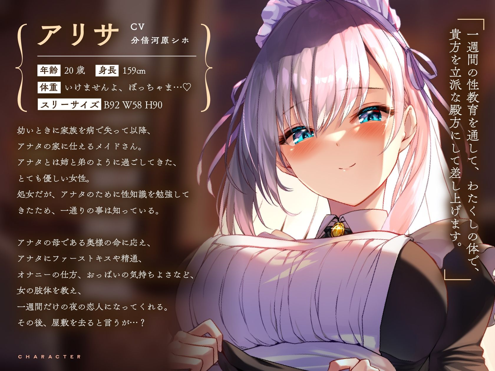 サンプル画像2:【KU100】さよなら初恋セックス。1週間限りの夜の性教育係は、貴方に恋するメイドさん(絶対純愛少女) [d_273115]