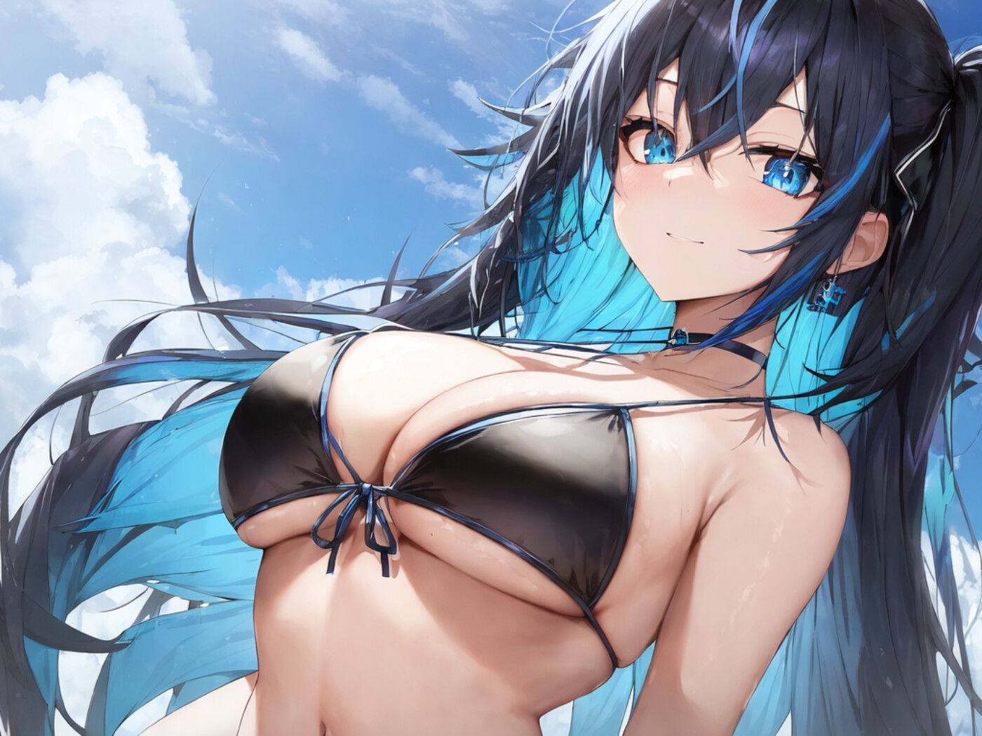 サンプル画像3:ダウナーJKを逆NTRしてみた♪〜海辺でナンパした相手は彼氏と破局寸前のギャルでした〜【＃秒ヌキショート同人】(Rの消失) [d_273674]