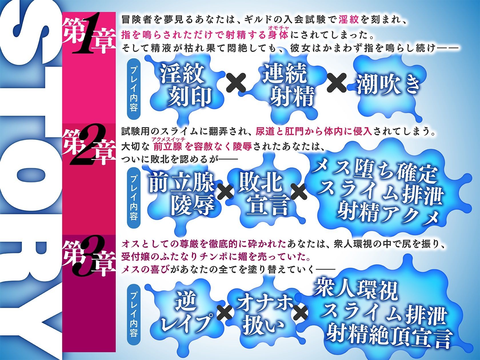 サンプル画像1:【体感朗読】スライムこわい！〜冒険者を目指すあなたがメス落ちしてチン媚びするまで〜(俺得本舗 別館) [d_276504]