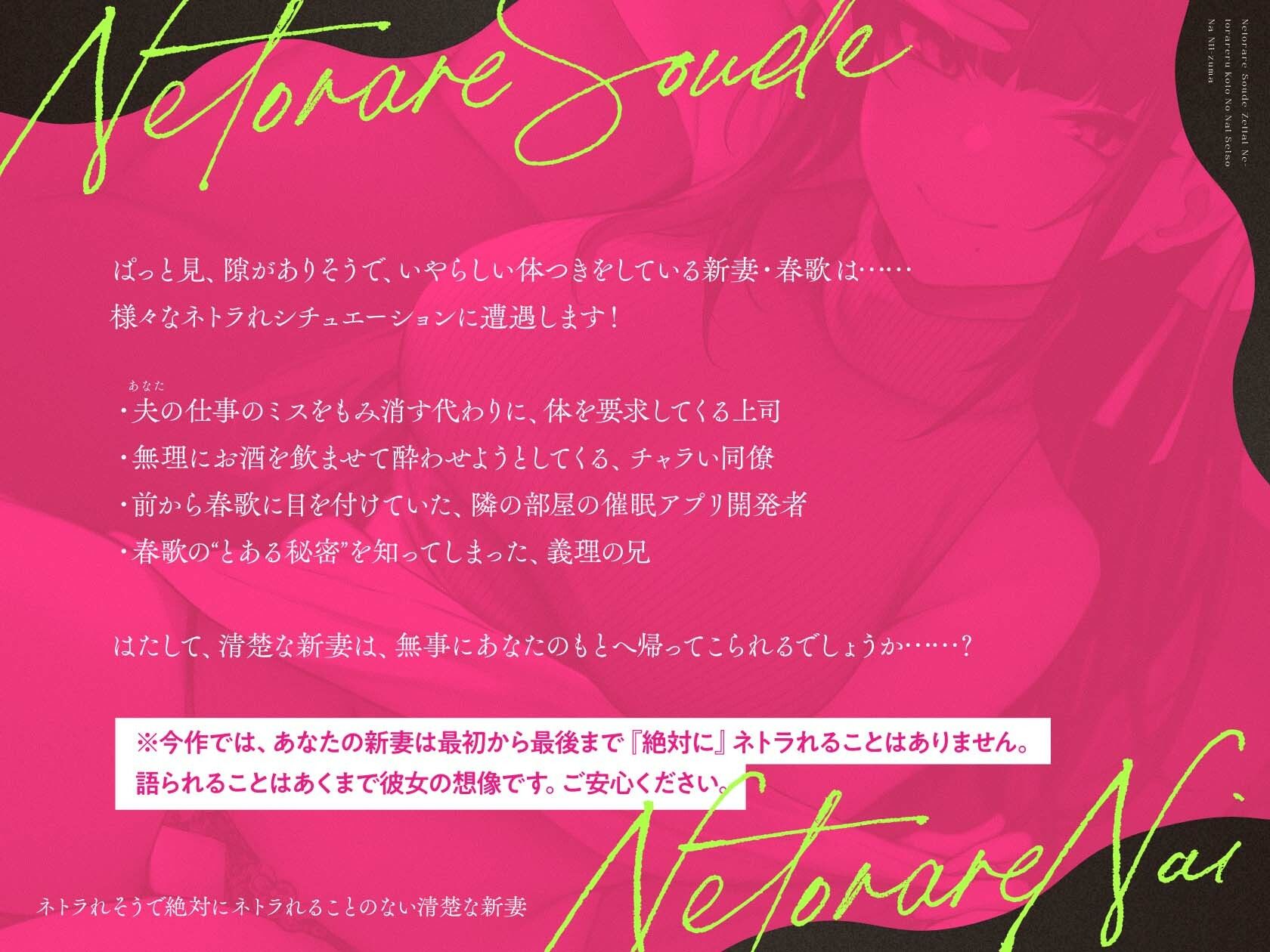 サンプル画像2:ネトラれそうで絶対にネトラれることのない清楚な新妻【バイノーラル】(防鯖潤滑剤) [d_277416]