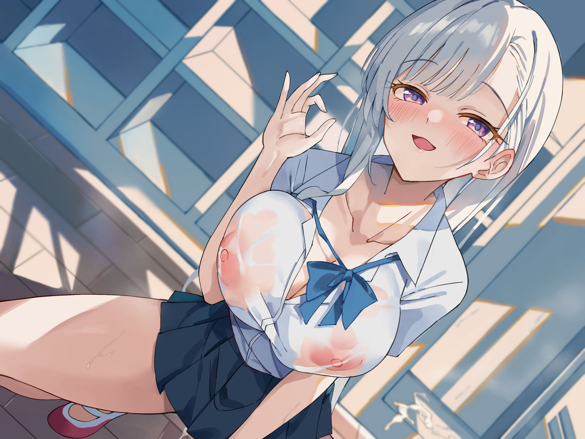 サンプル画像6:【KU100】ご奉仕大好きロッカーJKのベロチュー逆レ●プ 〜ムラムラ吐息たっぷりのウィスパーアクメ〜(スタジオりふれぼ) [d_281956]