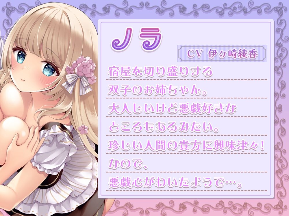 サンプル画像2:勇者様に癒しのご奉仕♪大人しいエルフ姉妹の両耳囁き密着距離の（エッチな）人間観察！(シロクマの嫁) [d_288571]