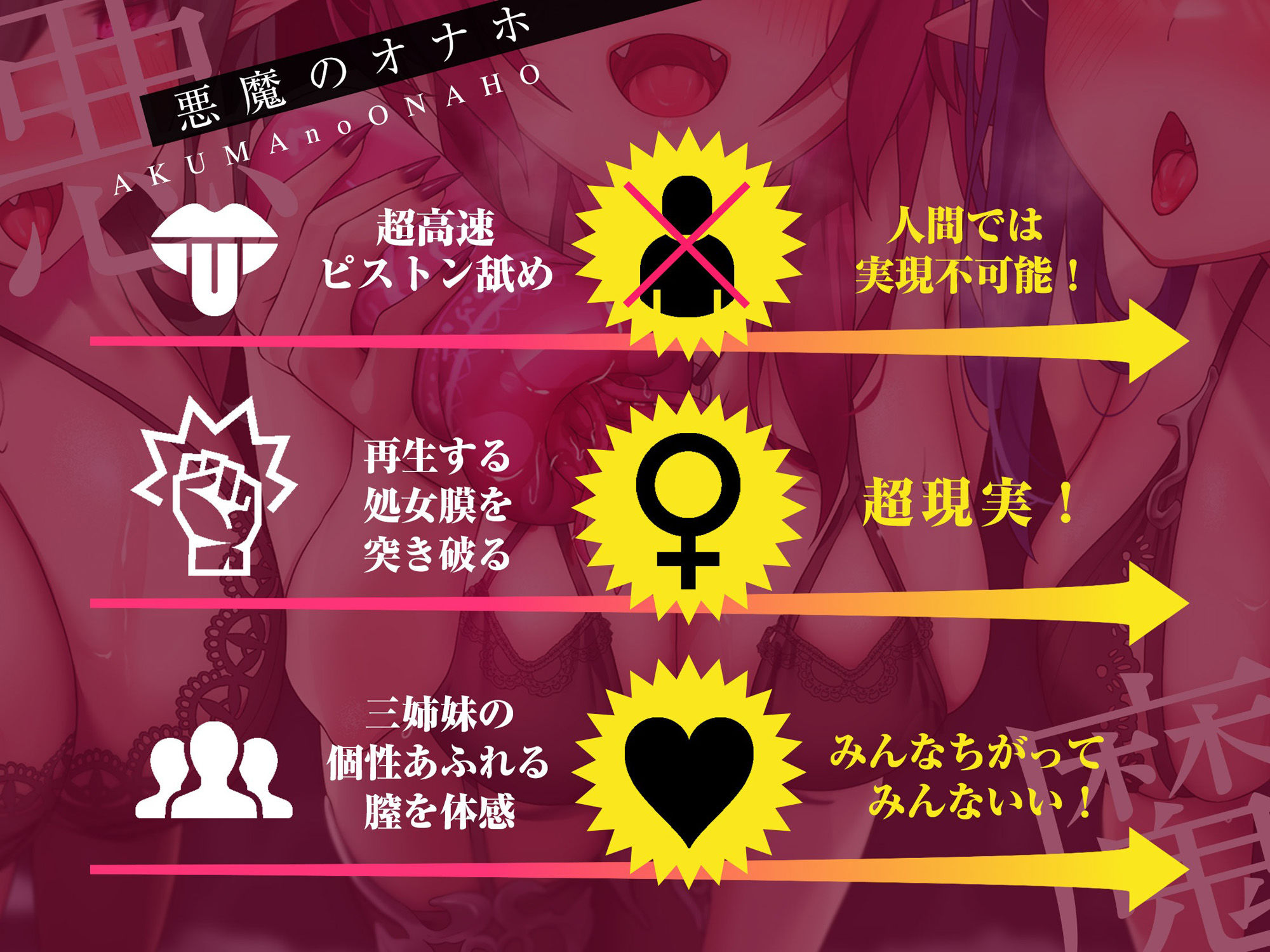 サンプル画像2:【高速ピストン地獄】悪魔のオナホ〜サキュバスに捕らえられた冒険者のアナタは魔生物で作られた新作オナホの実験台にされて〜(脳とりがー) [d_291728]