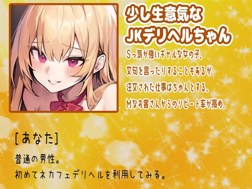 サンプル画像2:【期間限定77円】声出しNG！？ネカフェ限定のJKデリヘルが密着囁きであなたとセックス！〜生意気ギャルに煽られながら攻められちゃいます〜(star sign cafe) [d_291951]