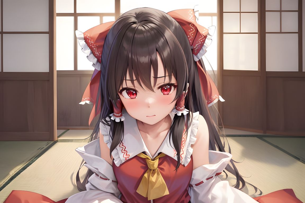 サンプル画像4:【囁き×KU100】押しに弱い紅白の巫女 〜博麗霊夢とオトフェチ様〜(俺のフェチボイス) [d_293150]