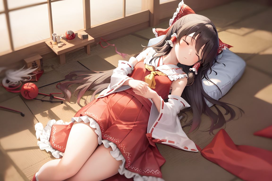 サンプル画像5:【囁き×KU100】押しに弱い紅白の巫女 〜博麗霊夢とオトフェチ様〜(俺のフェチボイス) [d_293150]