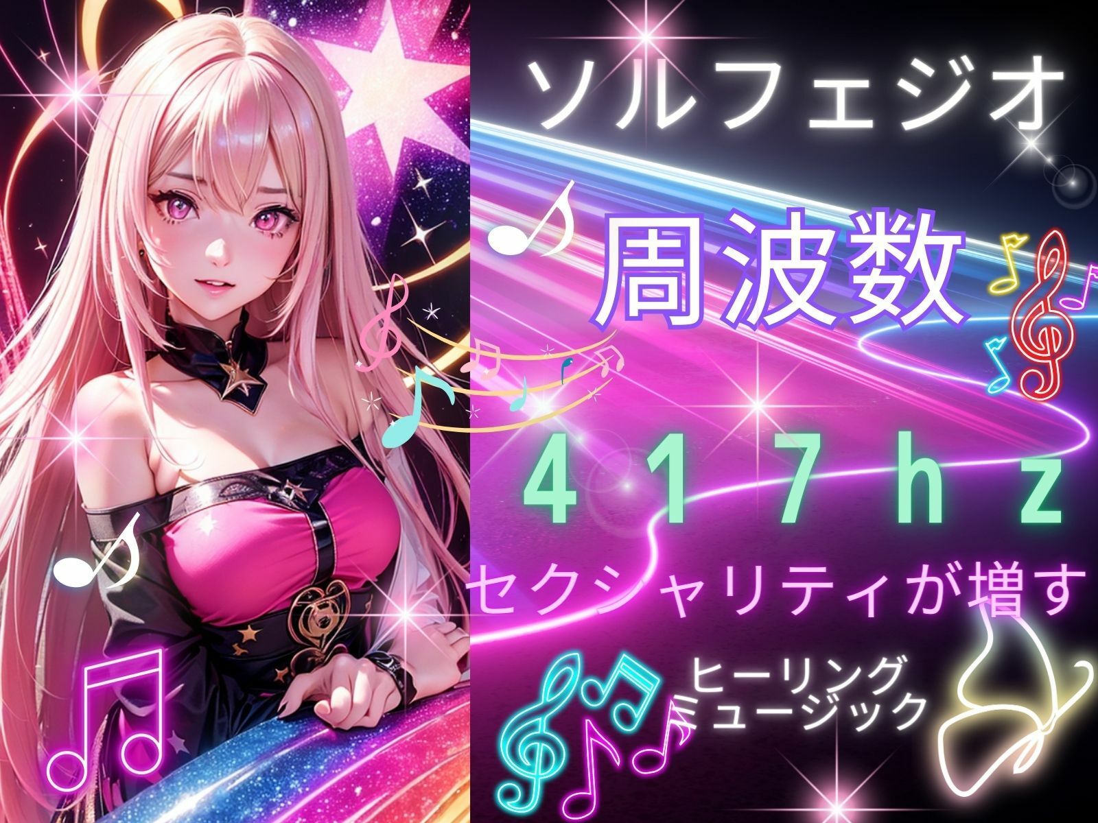 サンプル画像1:【ソルフェジオ周波数417hz】性的魅力とエネルギが増すヒーリングミュージック(ヒメゴト) [d_295688]