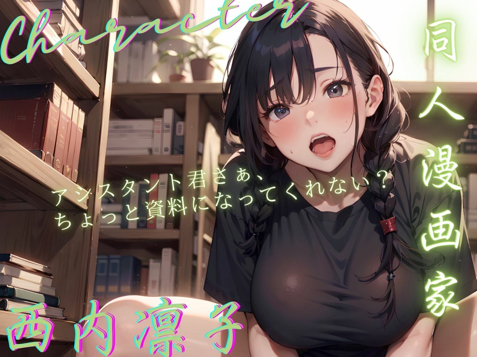 サンプル画像2:【KU100】えっちの山場が上手く描けない同人漫画家は、アシスタントくんを資料にして最高の絶頂を実演する！(ご奉仕プレイ) [d_295890]