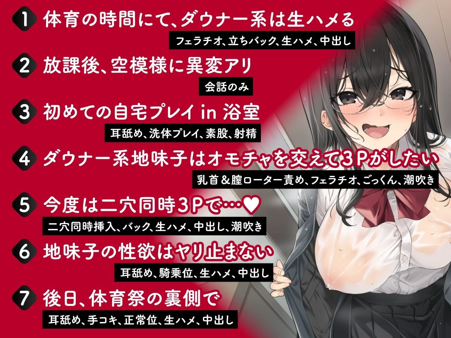 サンプル画像4:ダウナー系巨乳地味子ちゃんは自宅で変態特殊オホ声SEXがしたい(制服days（旧：甘声）) [d_297852]