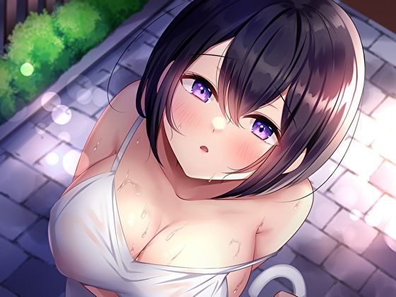 サンプル画像2:傘を貸したノーブラずぶ濡れ隣人妻のお礼おま〇こ大洪水セックス(あまとろすいーつ) [d_298812]