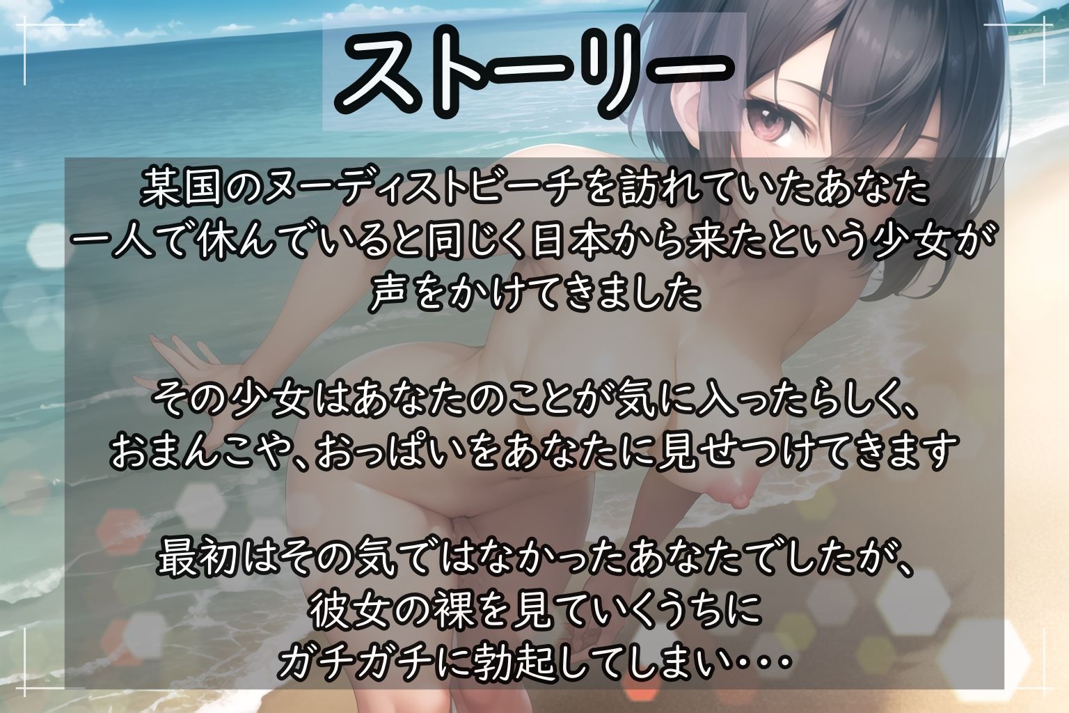 サンプル画像3:ヌーディストビーチで出会った淫乱少女♪(ふぇちりすと) [d_299915]