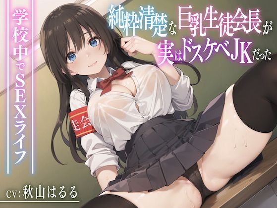 純粋清楚な巨乳生徒会長が実はドスケベJKだった〜学校内でSEXライフ〜