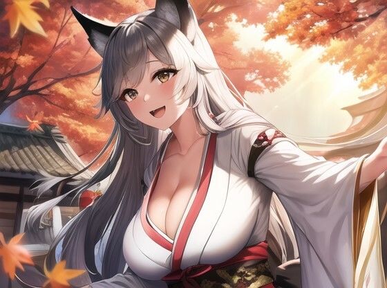 サンプル画像1:銀髪のお狐様は大好きなあなたをムチもふボディで癒したい〜母性あふれる爆乳お狐様と孕ませ生活〜【抱き枕推奨/ファンタジー/ケモ耳】(巨乳大好き屋) [d_302982]