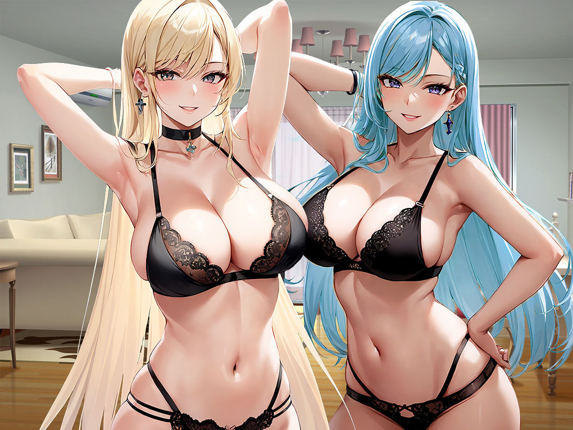 サンプル画像3:【両サイド耳囁き淫語責め】肉食系双子が男を拘束し両サイド密着どエロい淫語で耳責め！ちんぽを奪い合うように弄んでザーメンしゃぶり尽くす快楽堕ち地獄(しゃぶり〜ぜ) [d_304152]