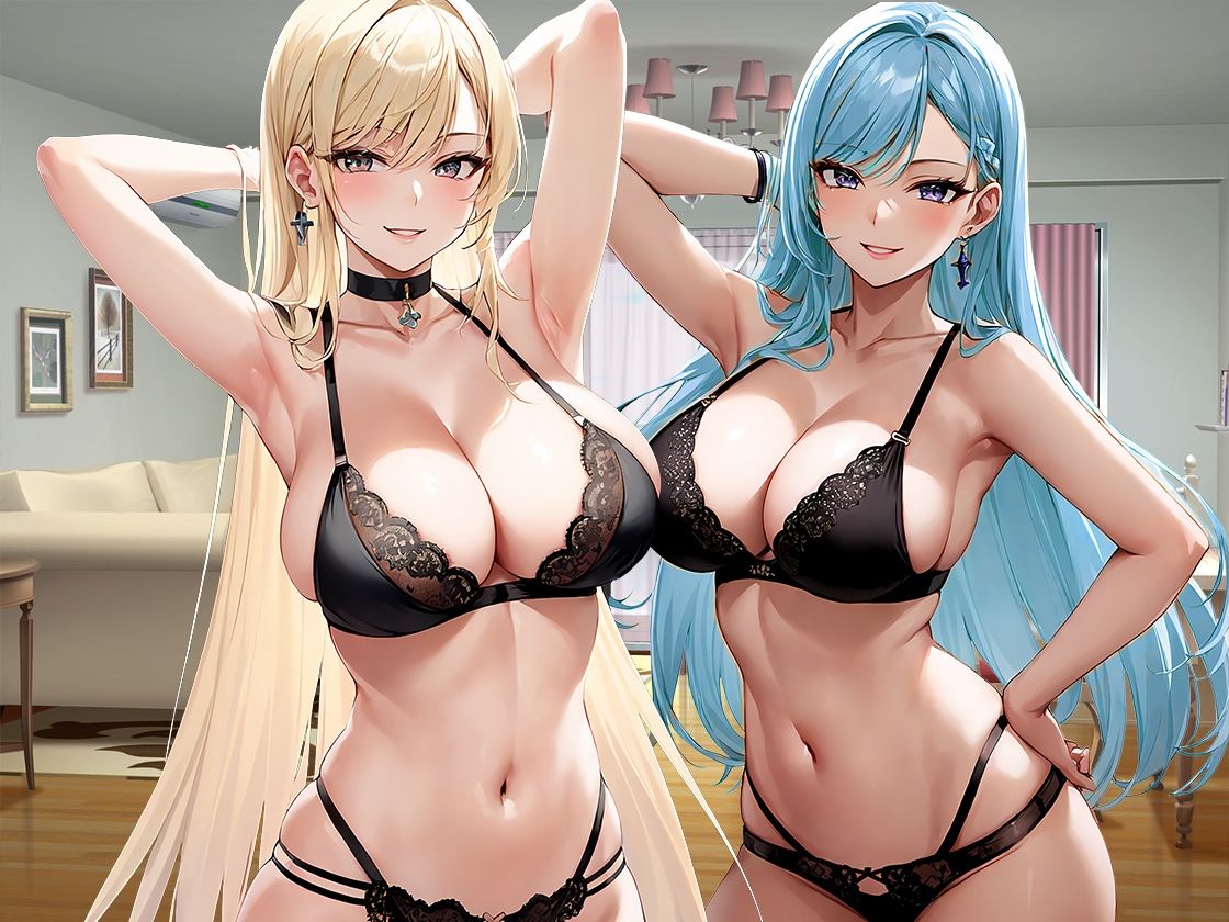 サンプル画像4:【両サイド耳囁き淫語責め】肉食系双子が男を拘束し両サイド密着どエロい淫語で耳責め！ちんぽを奪い合うように弄んでザーメンしゃぶり尽くす快楽堕ち地獄(しゃぶり〜ぜ) [d_304152]