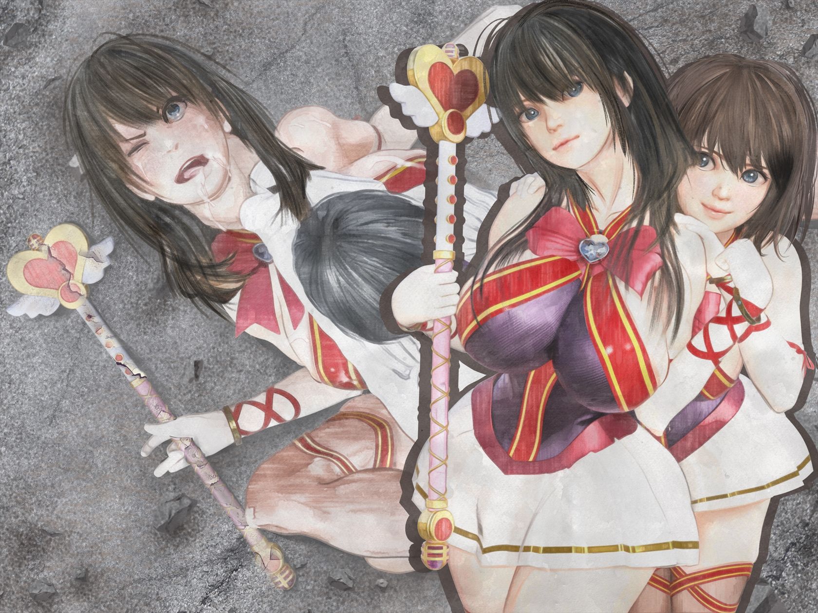 サンプル画像1:魔法少女達の敗北//リョナボイス・コレクション/首絞め・首絞めセックス・腹パンetc.(岩石堂) [d_308836]