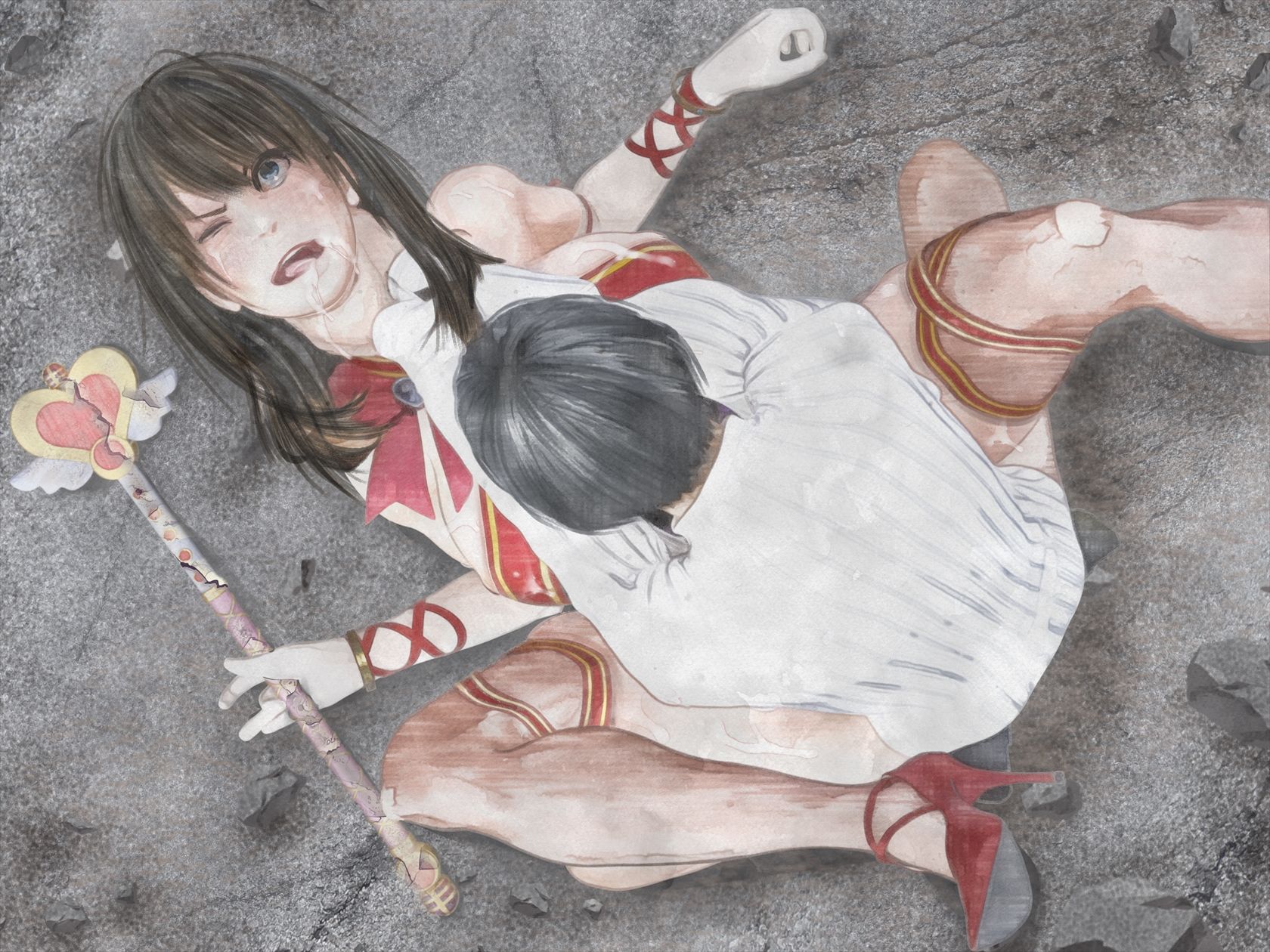 サンプル画像2:魔法少女達の敗北//リョナボイス・コレクション/首絞め・首絞めセックス・腹パンetc.(岩石堂) [d_308836]