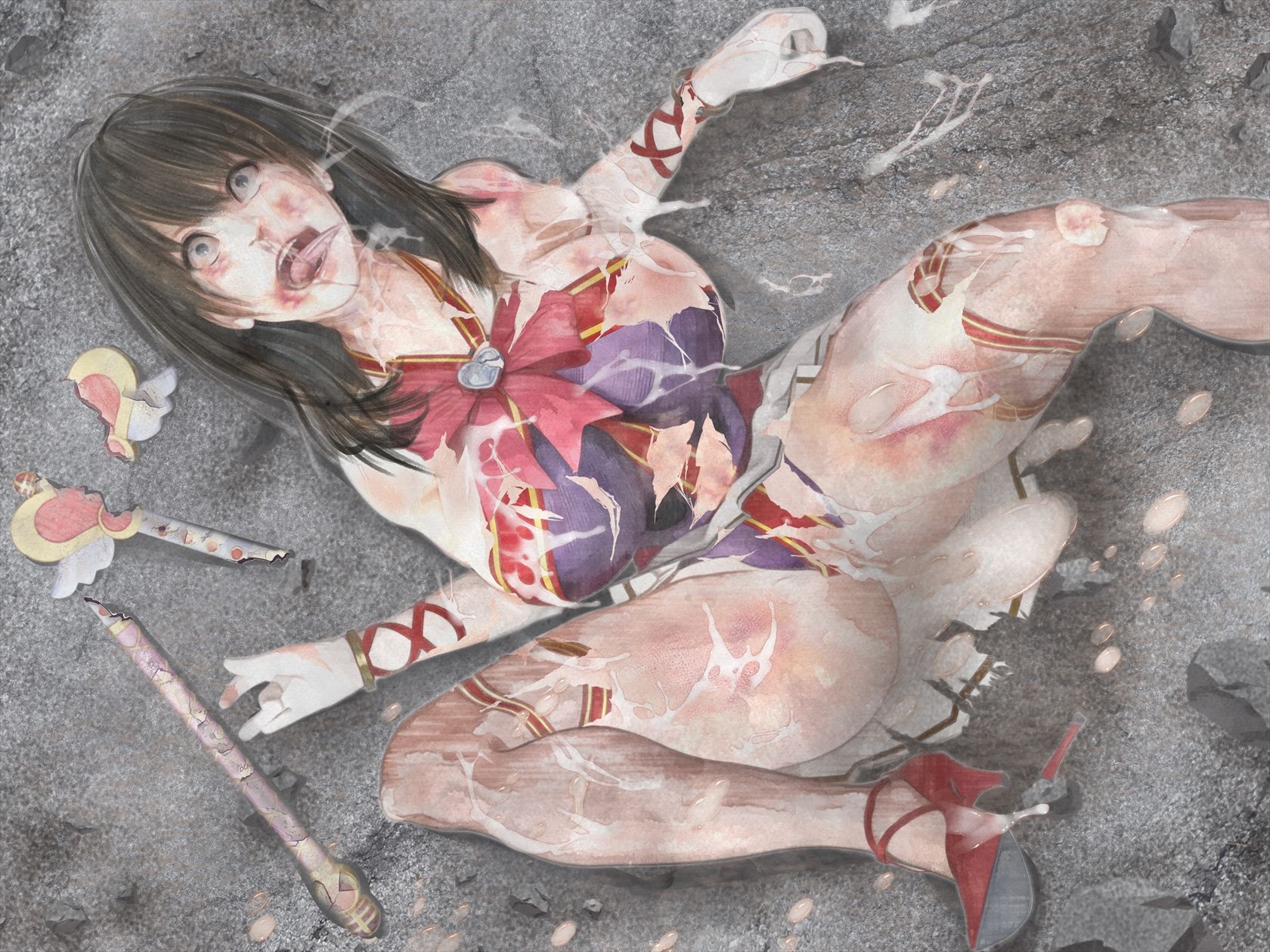 サンプル画像3:魔法少女達の敗北//リョナボイス・コレクション/首絞め・首絞めセックス・腹パンetc.(岩石堂) [d_308836]