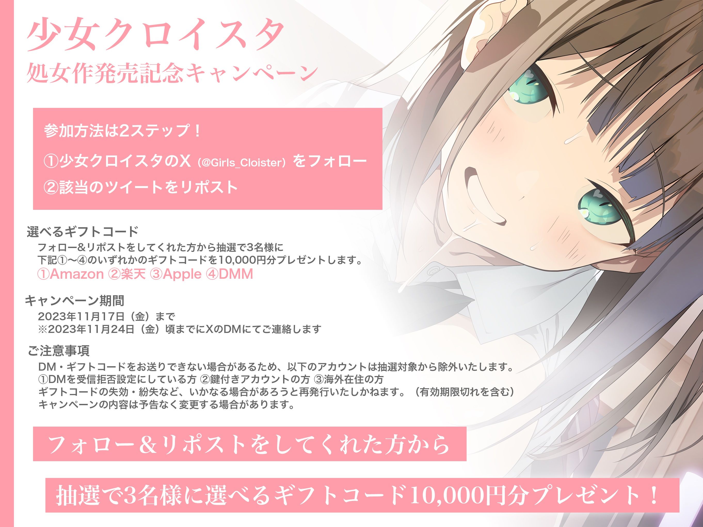 サンプル画像5:【処女作記念110円】純愛匿名少女〜どうしました、お話聞きましょうか？〜【KU100】(少女クロイスタ) [d_309044]