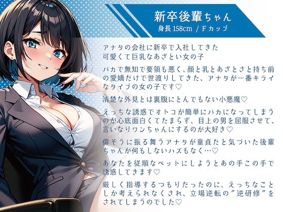 サンプル画像2:【立場逆転】貢がせ女子のおちんぽ調教でATM奴●にされちゃう話〜仕事中に無様に負けちゃえっ♪あざと後輩の弄びおちんぽ指導〜(負け犬ぷれしゃす！) [d_309060]