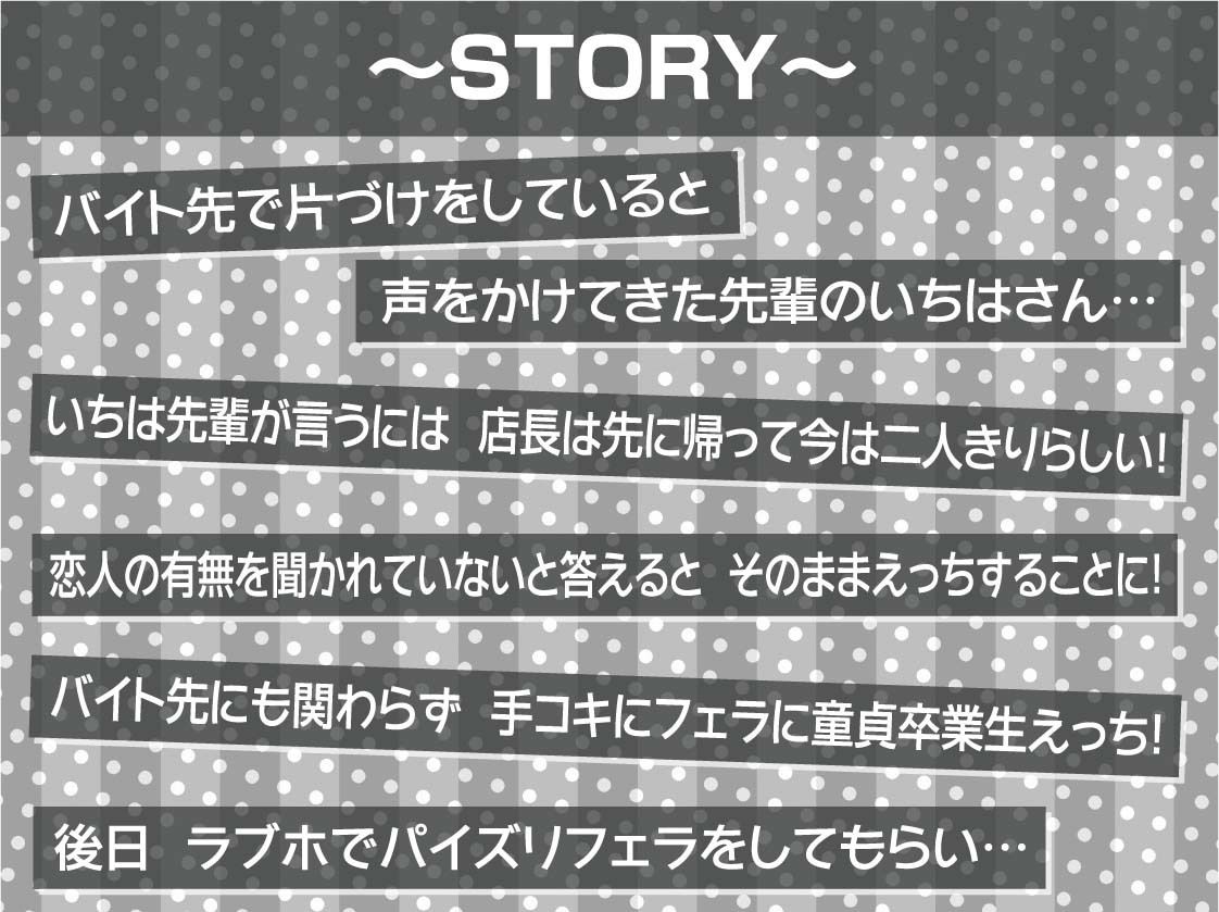 サンプル画像3:居酒屋バイト先の先輩とのどすけべ生中出し交尾！【フォーリーサウンド】(テグラユウキ) [d_310271]