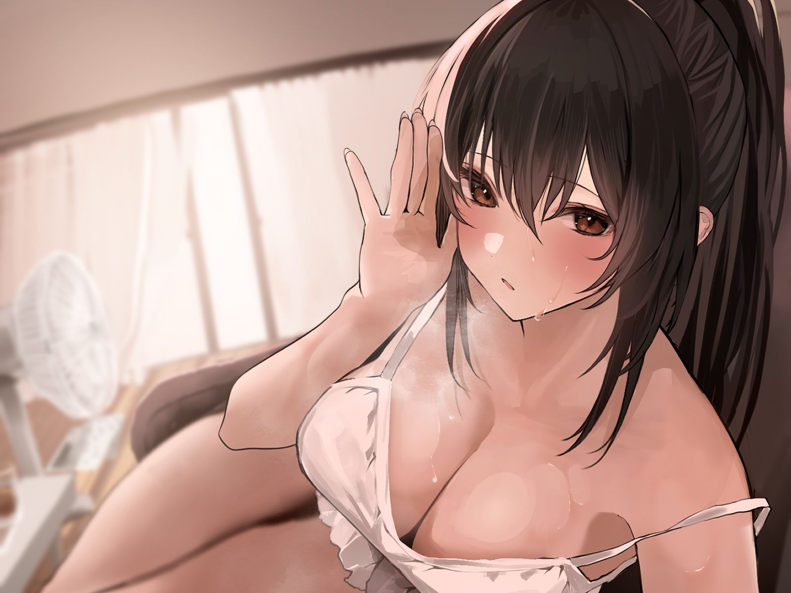 サンプル画像3:だらしない発情期お姉さんの0距離囁き。留守番中にメスの匂いムレムレ誘惑で理性崩壊ハメ狂いセックス(うこんちゃん☆かんぱにぃ) [d_310849]