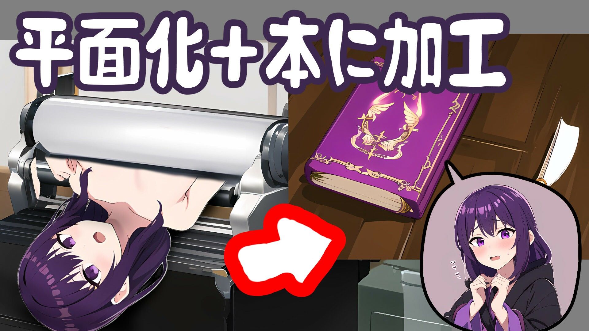 サンプル画像1:黒魔導士を平面化して魔術書に加工する話(夢祭うた（みやこ庵Bitter）) [d_313025]