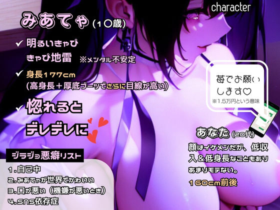 サンプル画像3:お兄さん、みあてゃのパパになって〜身長177cmファッションメンヘラな地雷系女子〜(tallgirls 〜長身少女〜) [d_316345]