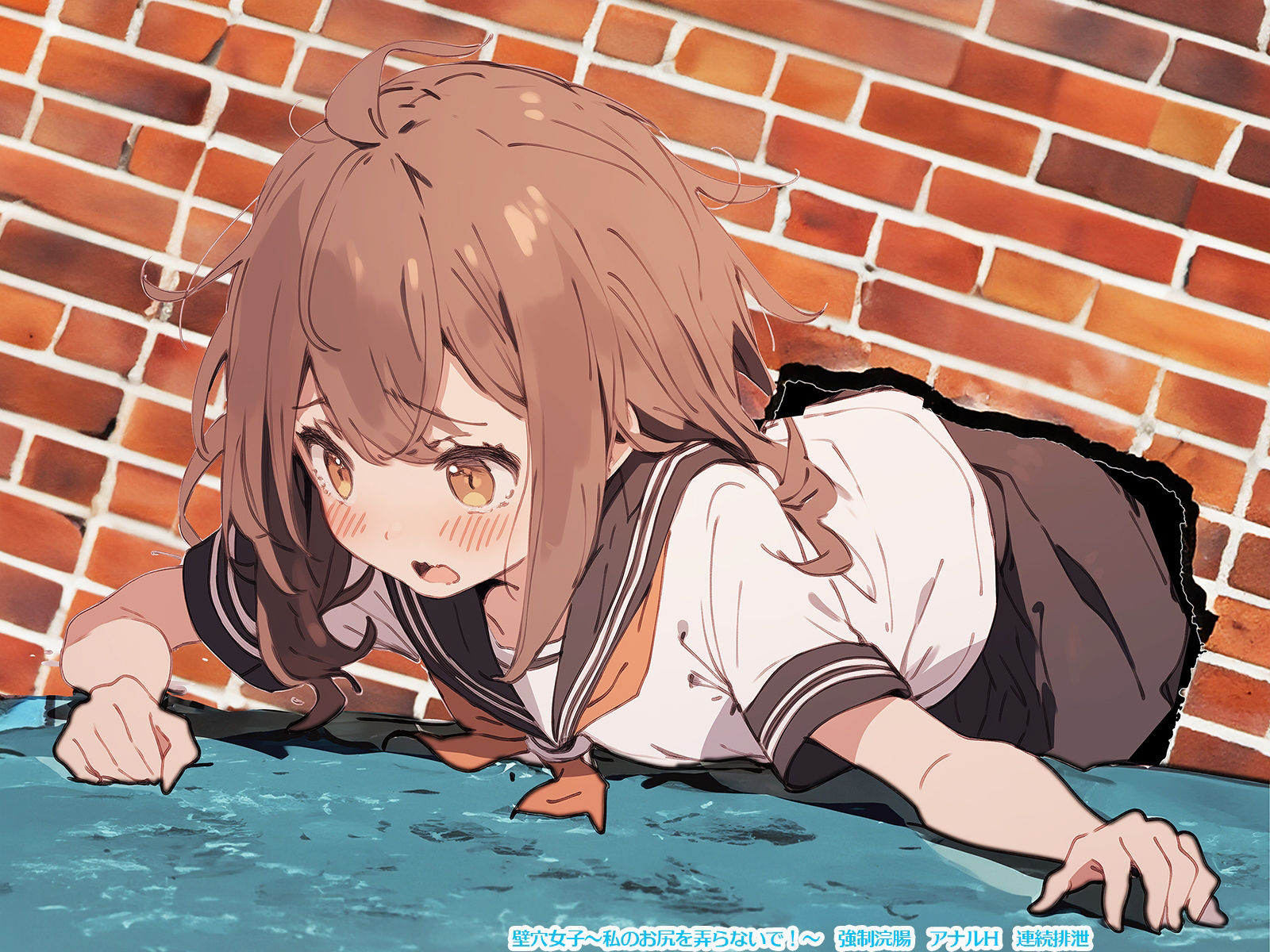 サンプル画像3:【サークル発足記念！ずっと100円！】壁穴女子〜私のお尻を弄らないで！〜 強●浣腸 アナルH 連続排泄(三毛猫BOX) [d_318285]