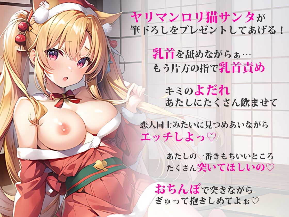 サンプル画像2:【ネコ耳サンタのハメまくりプレゼント】1人寂しくオナニーする童貞男子の元にやってくる巨乳ロリサンタ甘々ラブラブ全肯定でオホ声絶頂中出し交尾快楽漬けクリスマス(しゃぶり〜ぜ) [d_323433]