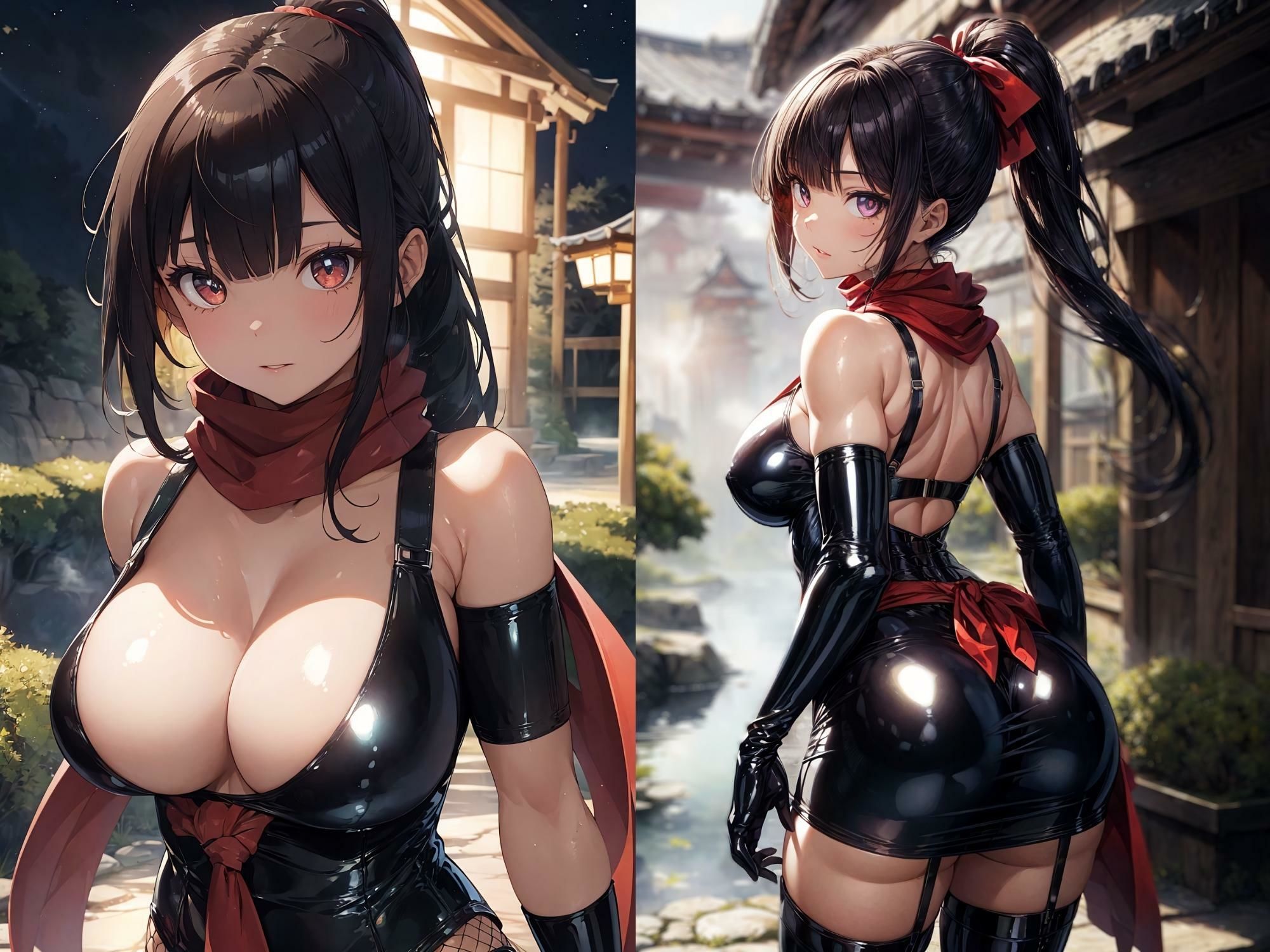 サンプル画像4:殿のおちんぽを抜く忍 性処理忍者ハズキ。「殿のおちんぽにお仕えし、いつでも精子を抜かせて頂きたく存じます」【ドS向け】【KU100】(ドM女史団) [d_324713]