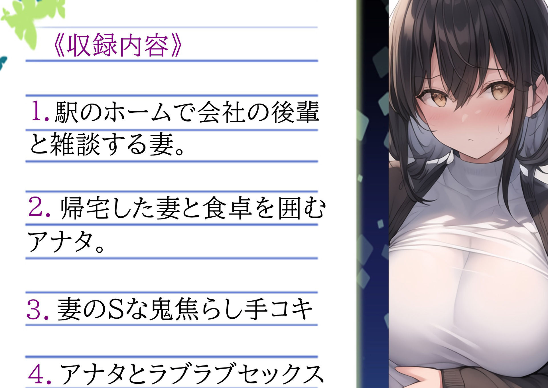 サンプル画像1:妻の「元カノ」が語る、旦那でも知らなかった彼女の一面7(grandmenu) [d_326088]