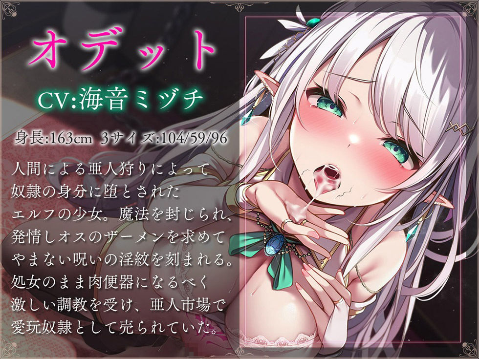 サンプル画像3:淫紋亜人市場 アナタを想ってヨダレを垂らすメス堕ちエルフのスケベまんこ【KU100ハイレゾ】(居酒屋少女) [d_326328]