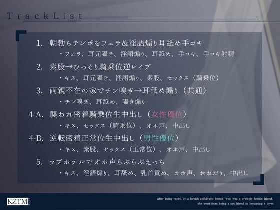 サンプル画像4:【男性優位or女性優位分岐あり】王子様系女友達的ボーイッシュ幼なじみに逆レ●プされた後、セフレから恋人になるまで。(かずたまそふと) [d_333924]
