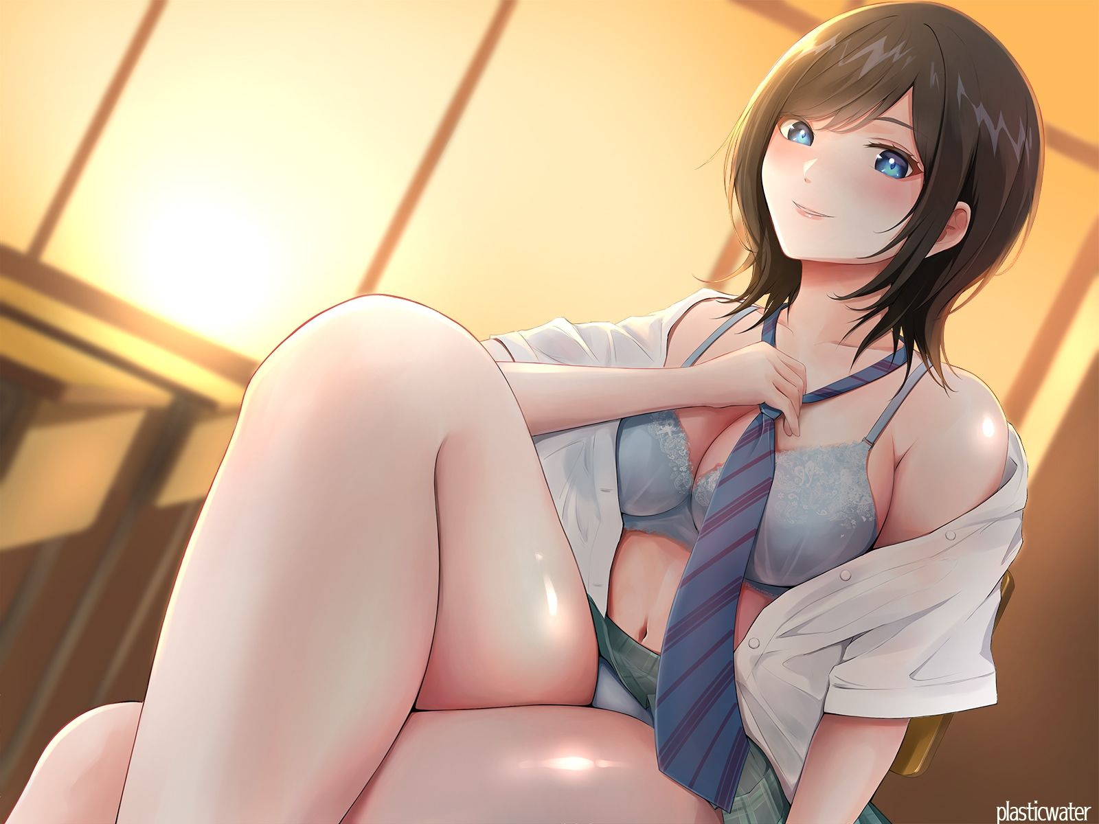 サンプル画像1:放課後彼女王子系 甘キス 耳舐め 囁き 抱っこエッチ(plasticwater) [d_340356]