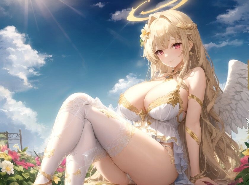 サンプル画像2:むちむち爆乳天使ちゃん「こんな射精されたら堕天しちゃいますぅ…！」ドスケベボディの天使の処女を強引に奪った結果w【抱き枕推奨/ファンタジー/処女】(巨乳大好き屋) [d_343144]